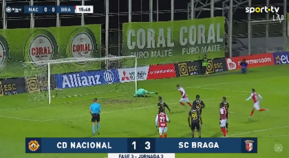 Imagem de contexto do artigo Taça da Liga: Braga vence Nacional na Madeira. Assista ao resumo