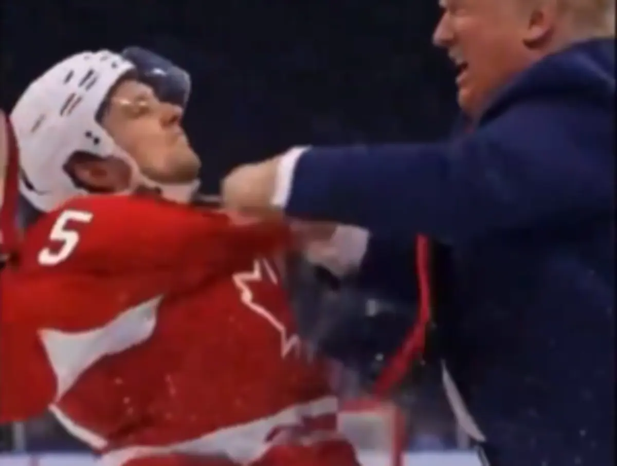 Imagem de contexto do artigo Trump a jogar hóquei no gelo contra o Canadá? Veja o vídeo publicado pelo Presidente dos EUA