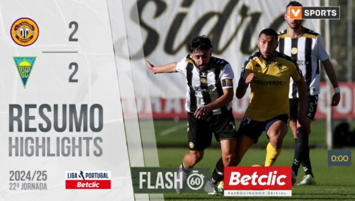 Imagem de contexto do artigo Quatro golos e empate tardio: o resumo do Nacional-Estoril num minuto