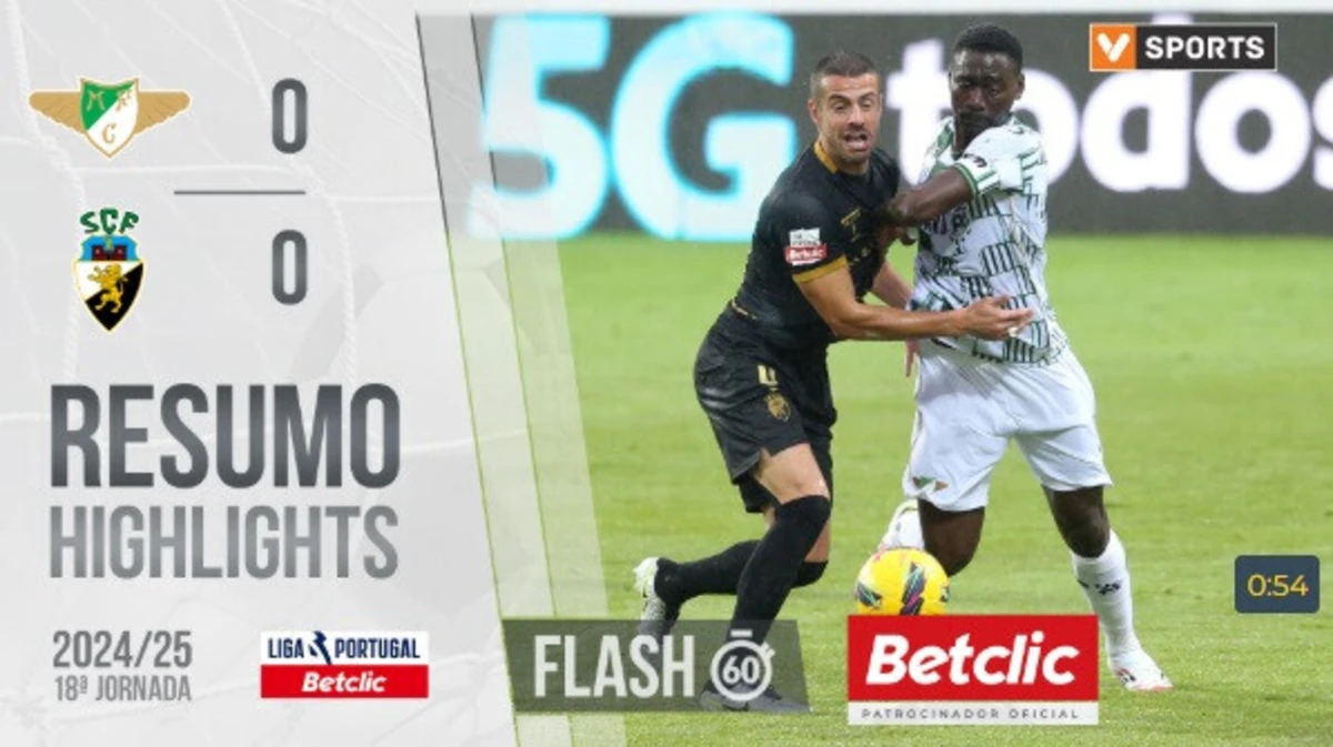 Imagem de contexto do artigo O empate entre Moreirense e Farense num minuto: assista ao resumo