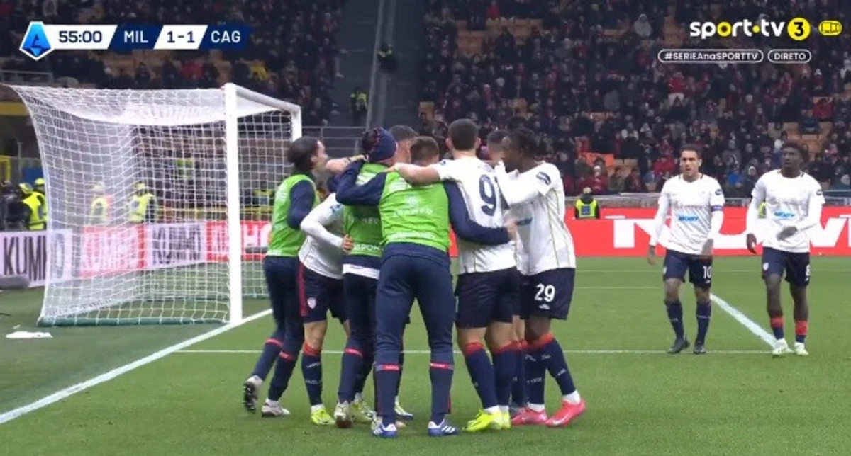 Imagem de contexto do artigo Milan-Cagliari: Morata marca, mas vantagem durou apenas quatro minutos