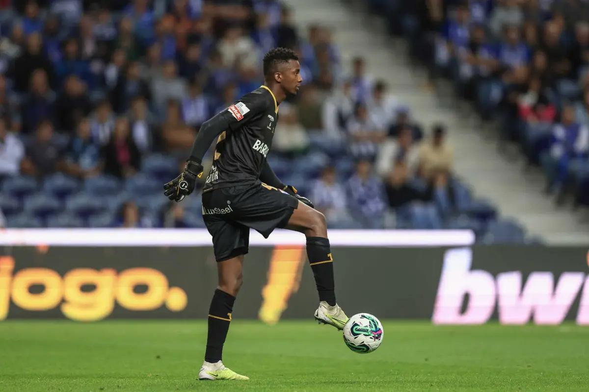 Andrew, guarda-redes do Gil Vicente (Créditos: Miguel Pereira/Global Imagens)