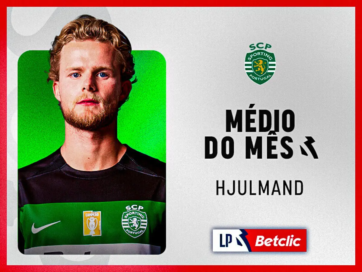 Imagem de contexto do artigo Hjulmand bate dupla do Benfica e é eleito melhor médio do mês da I Liga