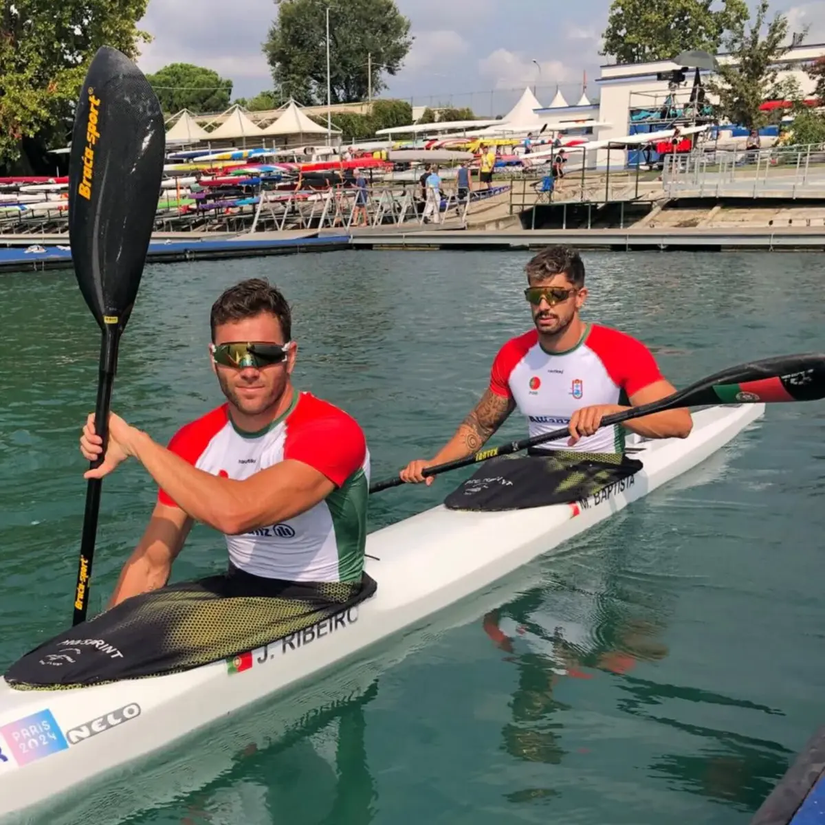 João Ribeiro e Messias Baptista (Créditos: FP Canoagem)