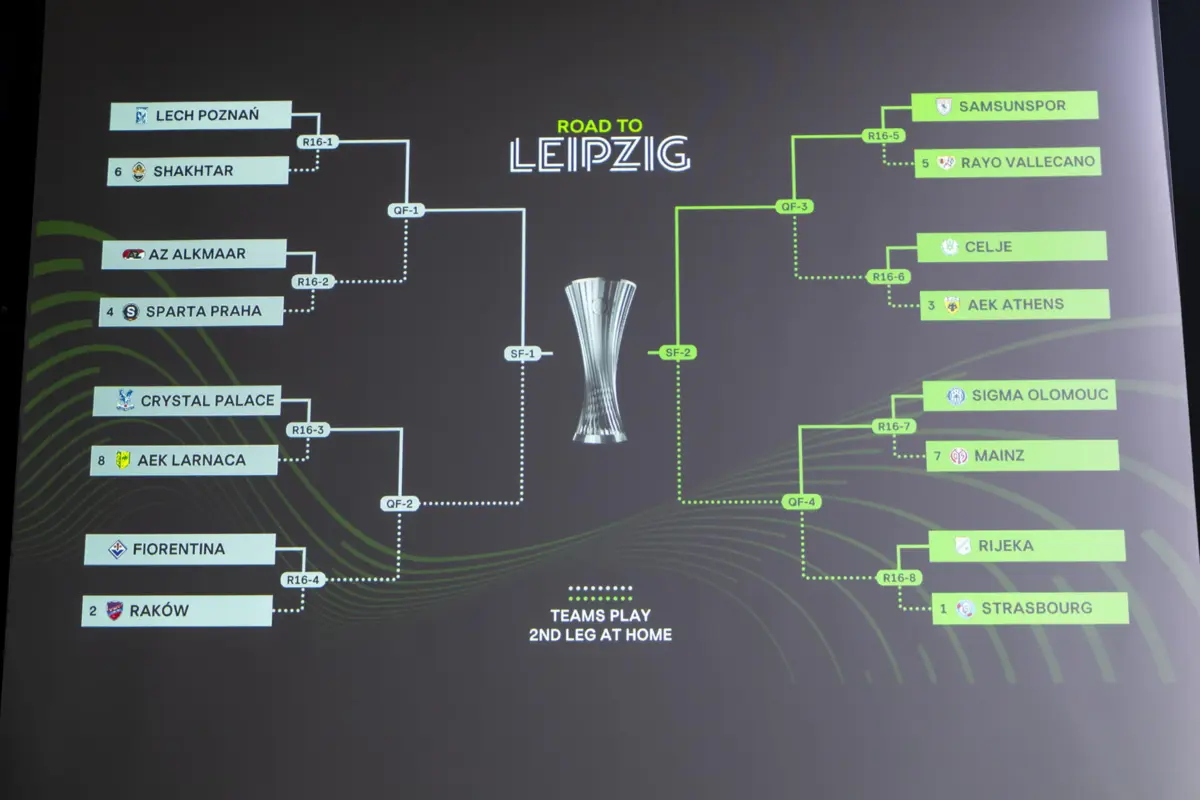 O sorteio dos "oitavos" da Liga Conferência