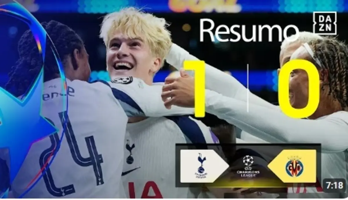Imagem de contexto do artigo Tottenham vence o Villarreal pela margem mínima. Veja o resumo