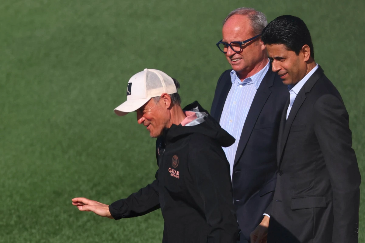 Luis Enrique, Luís Campos e Nasser Al-Khelaifi