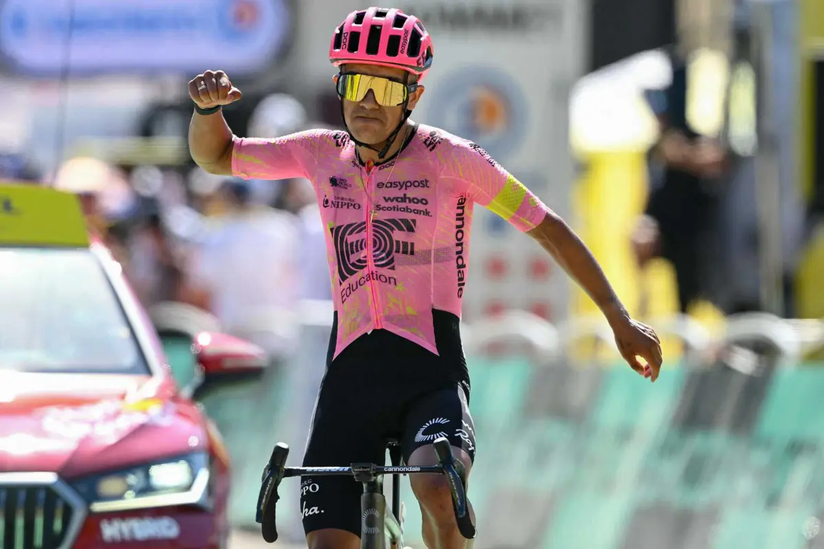 O ciclista equatoriano Richard Carapaz (EF Education-EasyPost) (créditos: AFP)