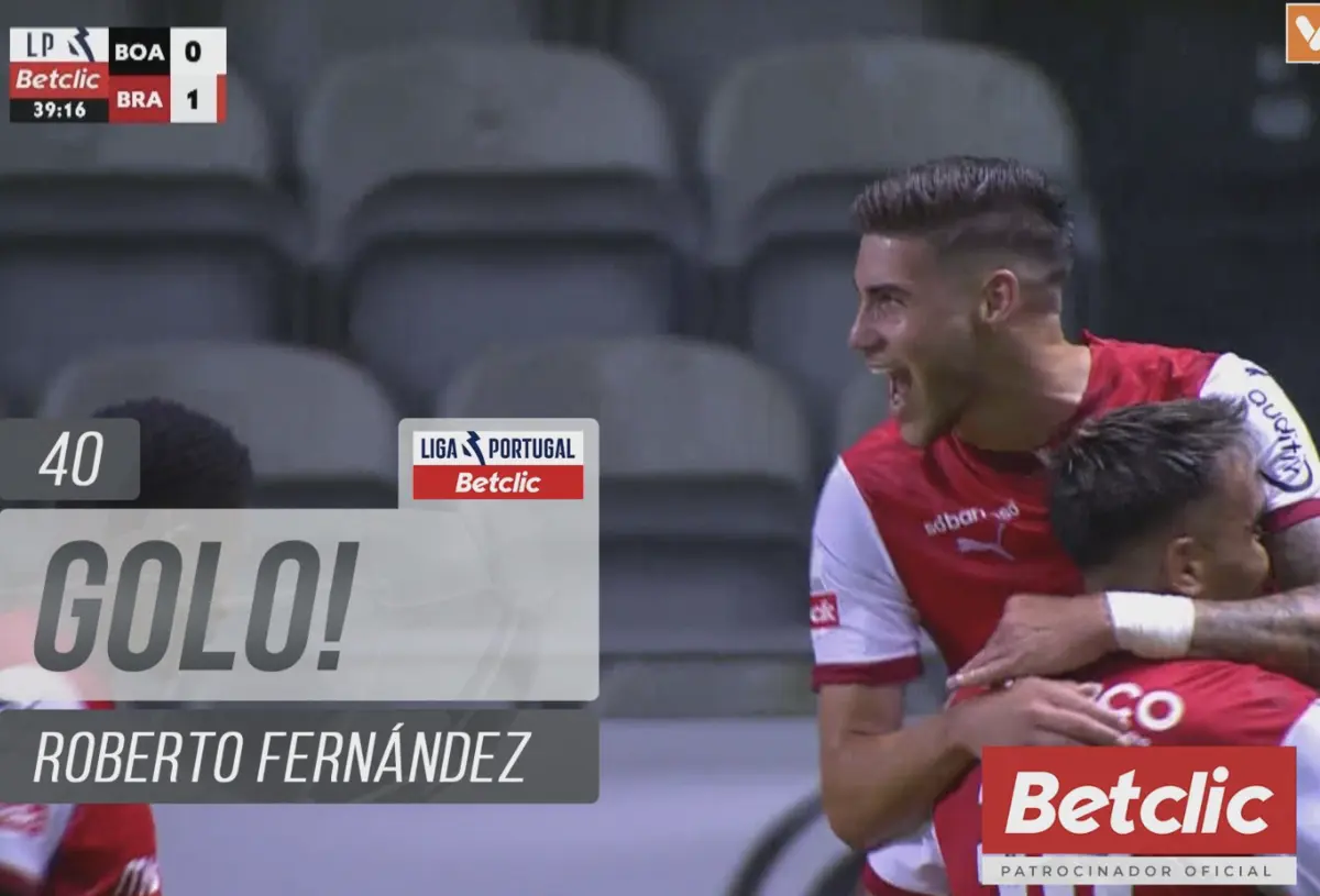 Imagem de contexto do artigo Boavista-Braga: Roberto Fernández marca pelo segundo jogo consecutivo. Ora veja