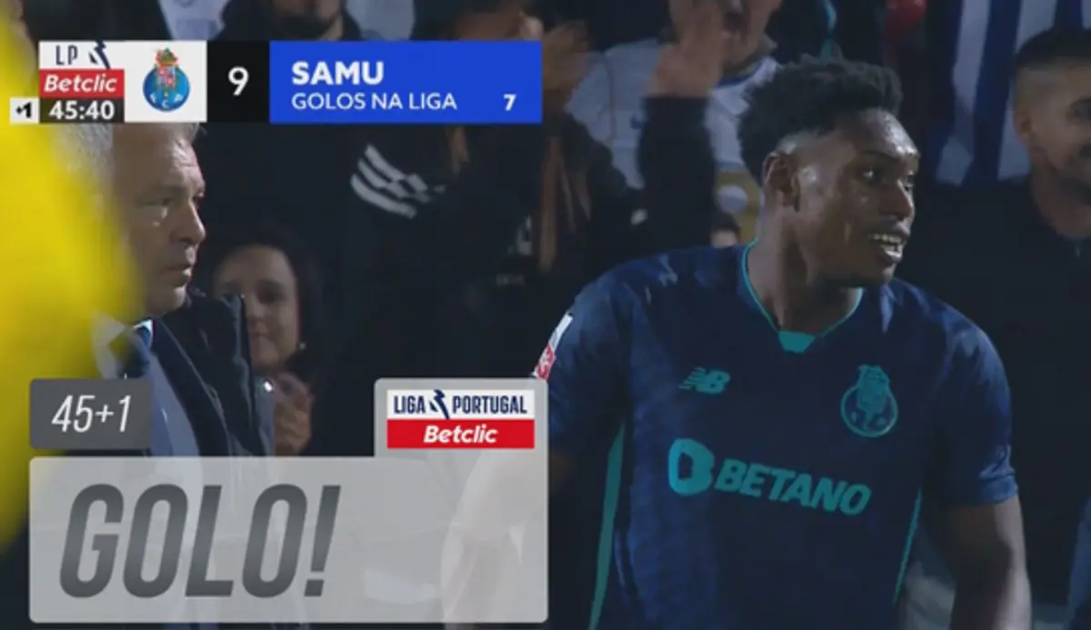 Imagem de contexto do artigo Hat-trick de Samu no Aves SAD-FC Porto. Veja o terceiro golo