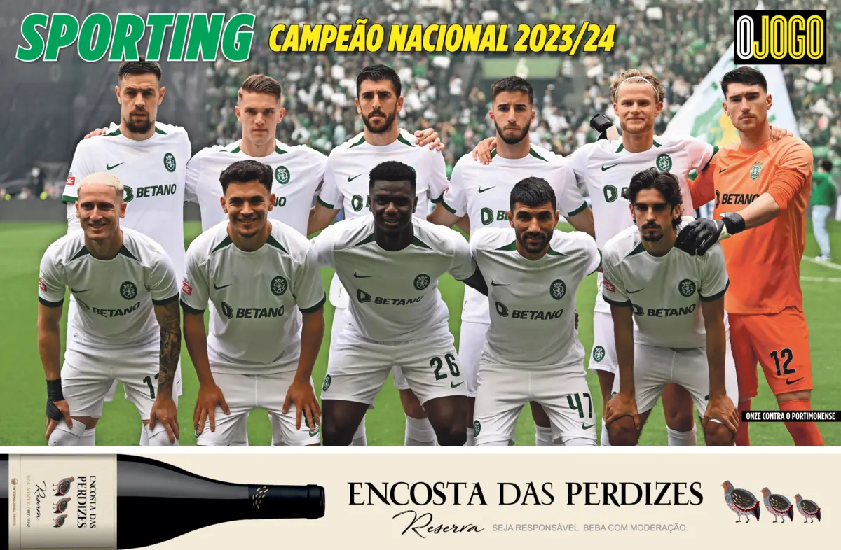 Imagem de contexto do artigo Este sábado, GRÁTIS: póster do Sporting, campeão 2023/24