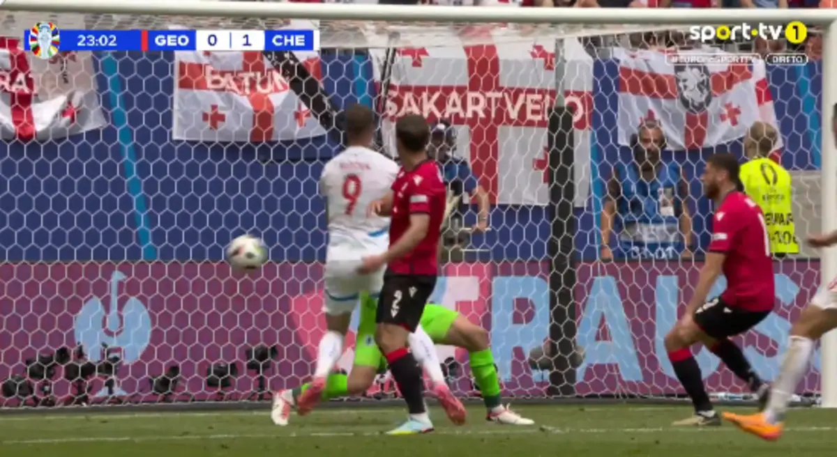 Imagem de contexto do artigo O golo anulado à Chéquia na primeira parte do jogo contra a Geórgia