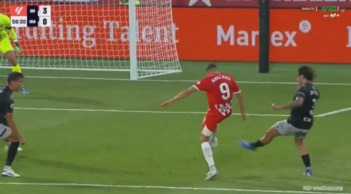 Imagem de contexto do artigo Veja o golaço de Abel Ruiz na goleada do Girona ao Osasuna