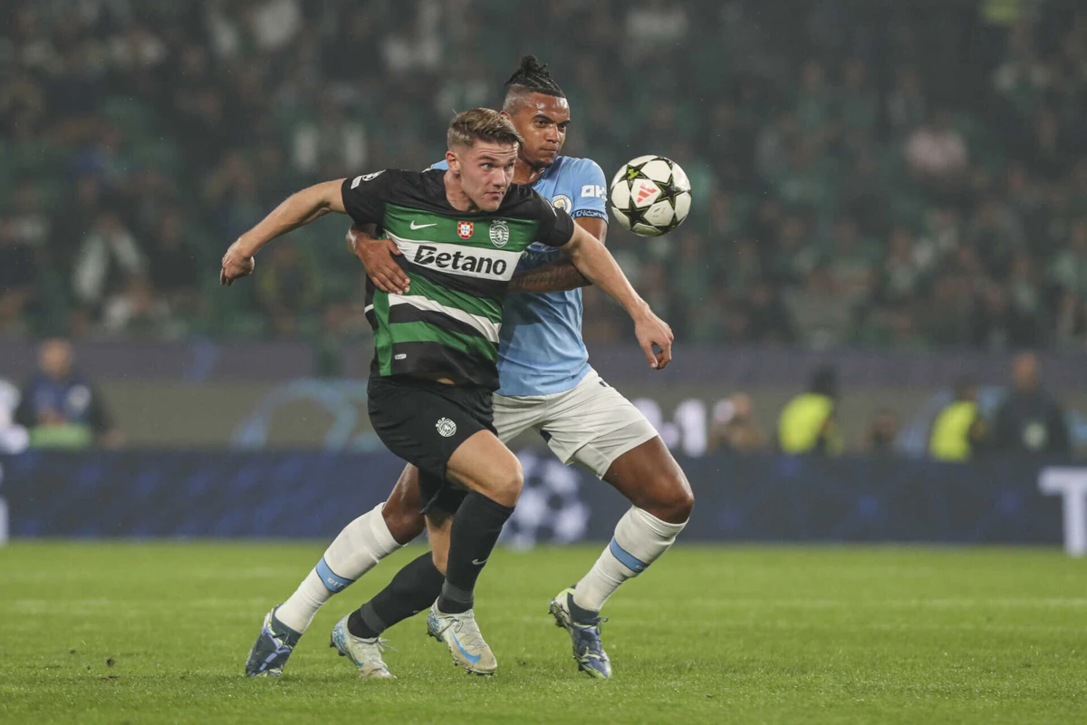 Viktor Gyokeres e Akanji (Créditos: Pedro Rocha)