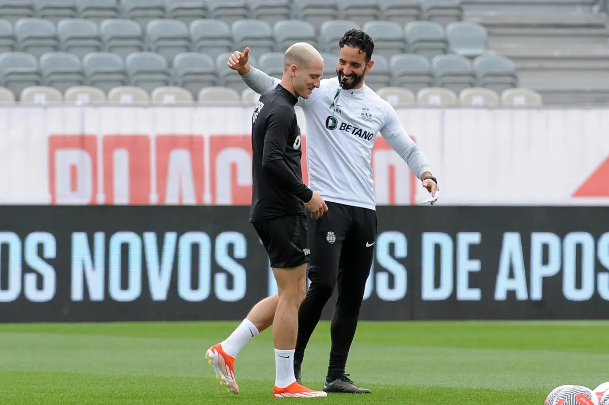 Nuno Santos e Rúben Amorim (Créditos: Álvaro Isidoro/Global Imagens)