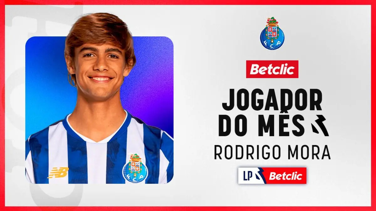 Imagem de contexto do artigo Rodrigo Mora eleito Jogador do Mês da I Liga pela primeira vez