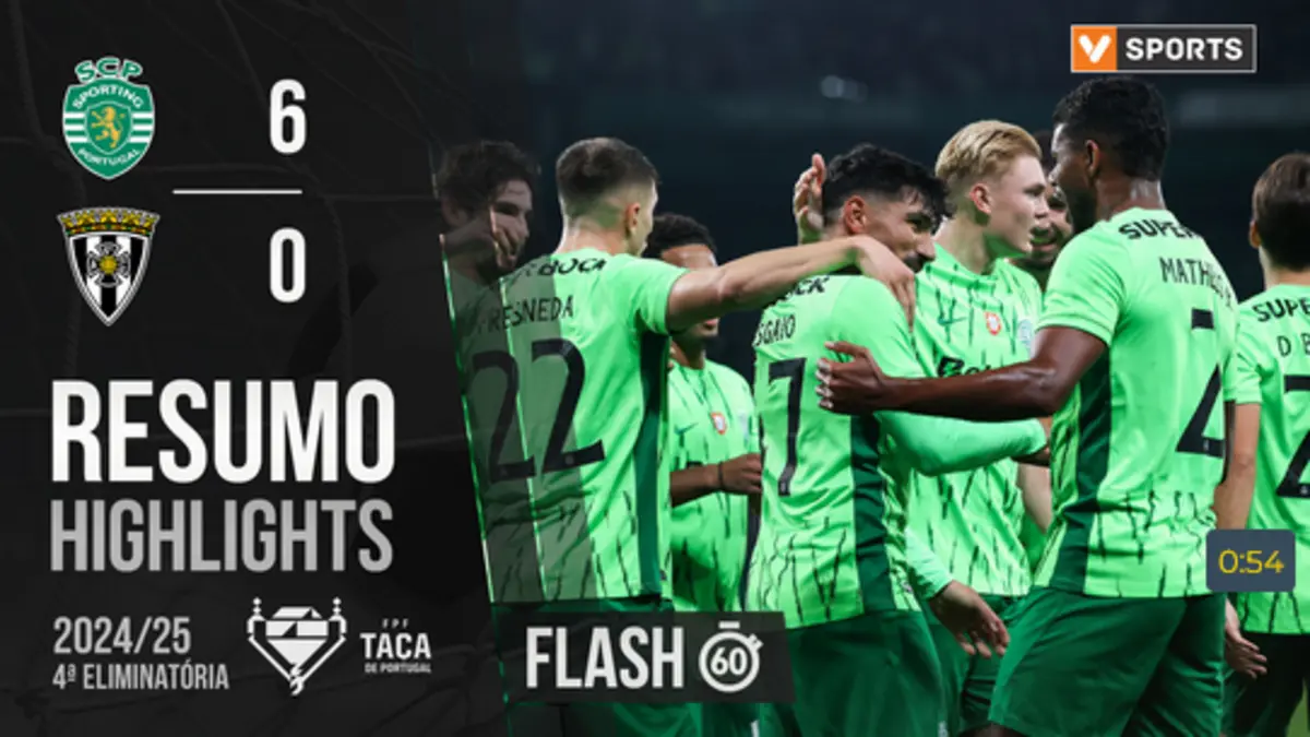 Imagem de contexto do artigo Veja o resumo da goleada do Sporting no primeiro jogo com João Pereira ao leme