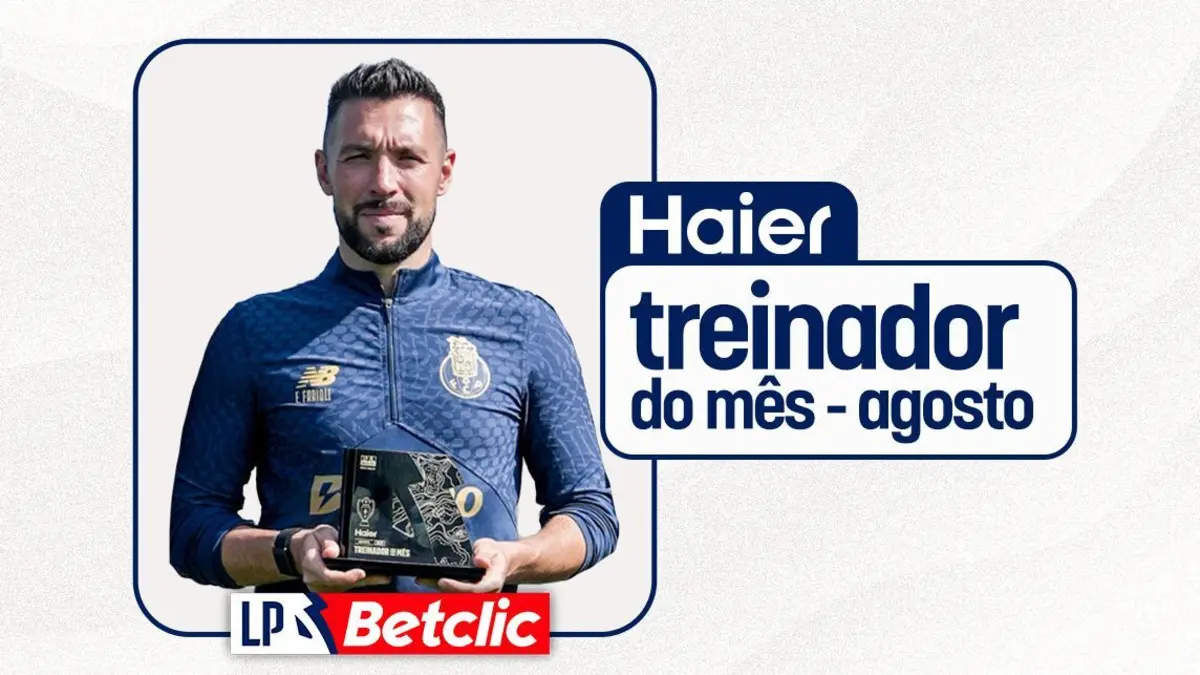 Imagem de contexto do artigo Farioli recebeu prémio de melhor treinador de agosto da I Liga