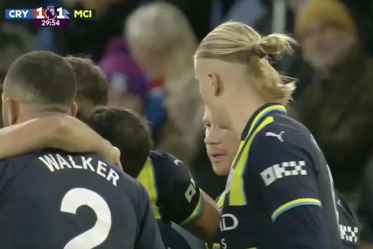 Imagem de contexto do artigo Crystal Palace-Manchester City: cruzamento de Matheus Nunes para o empate de Haaland