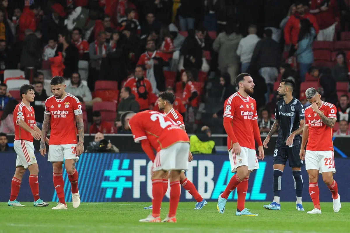 Benfica perdeu na receção à Real Sociedad