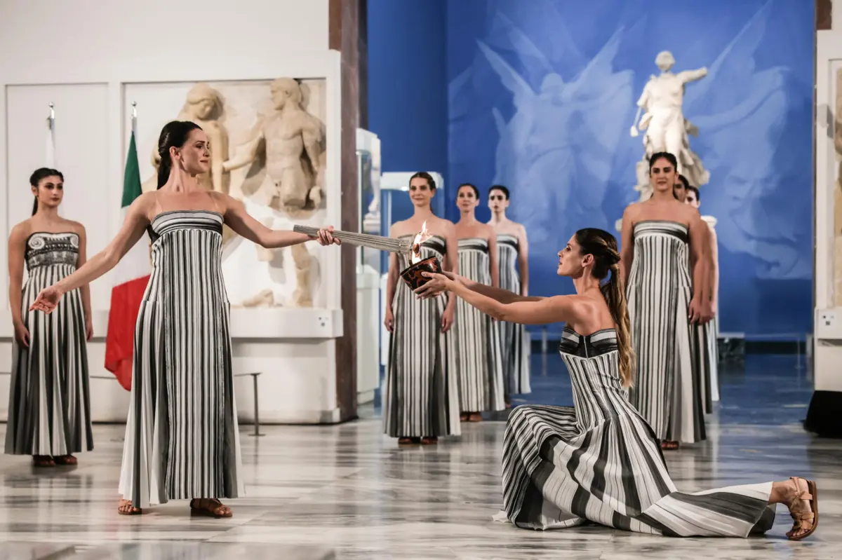 A tocha olímpica dos Jogos de Inverno