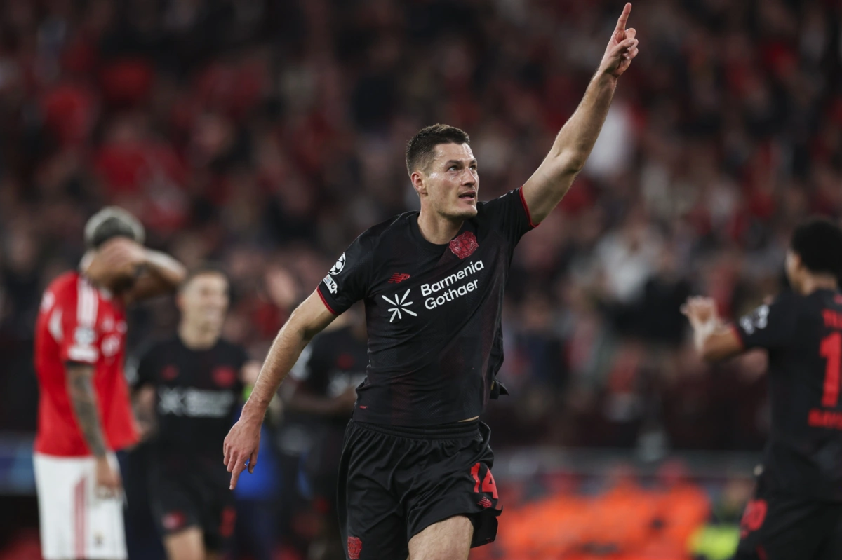 Imagem de contexto do artigo Bayer tem algum remédio para a alergia à Champions? Benfica perde com Leverkusen e segue com zero pontos