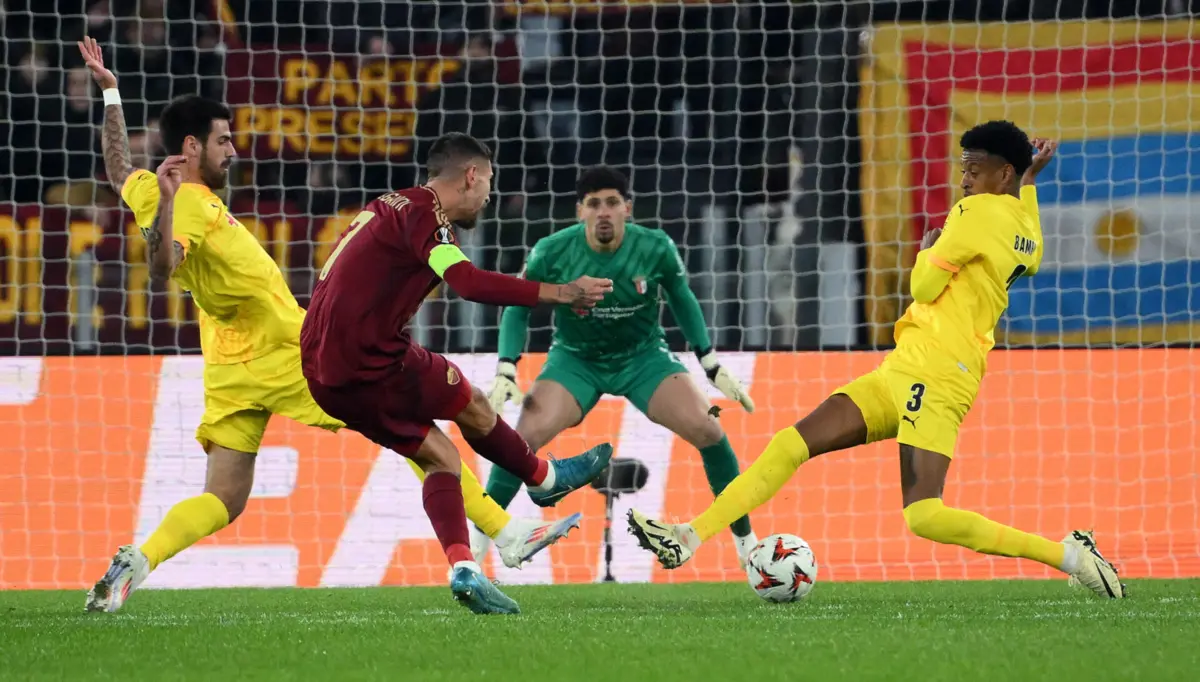 Imagem de contexto do artigo No Minho há guerreiros, mas não há gladiadores: SC Braga perde em Roma para a Liga Europa. Veja os golos