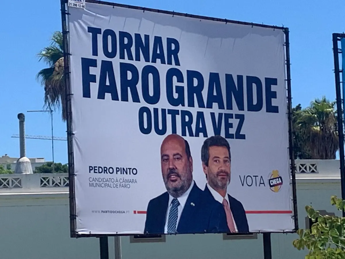 Imagem de contexto do artigo Pedro Pinto assume candidatura a Faro com outdoor