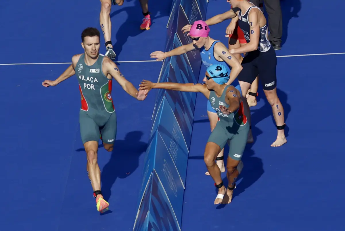 Vasco Vilaça e Maria Tomé durante a prova