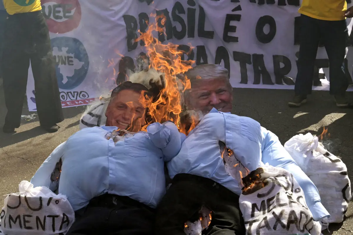 Imagem de contexto do artigo Movimentos sociais protestam no Brasil contra tarifas de Trump: "É uma agressão"