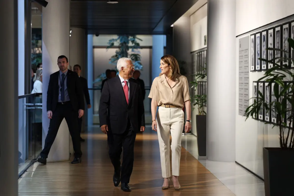 António Costa e Roberta Metsola