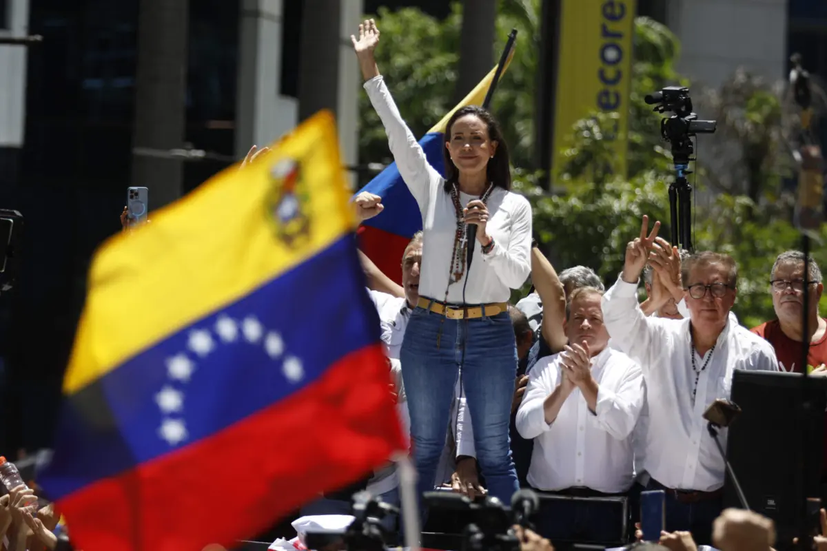 Imagem de contexto do artigo María Corina Machado diz que “próximo prémio será a liberdade” da Venezuela