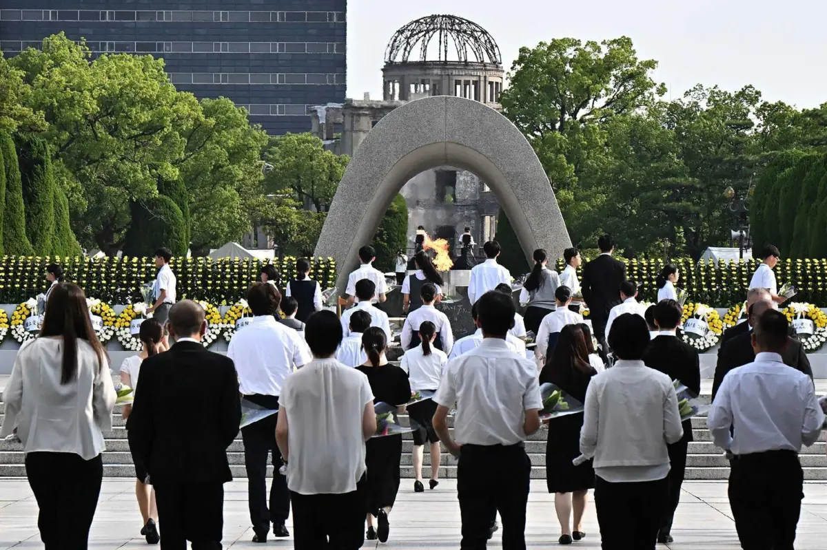 A homenagem na cidade japonesa de Hiroshima