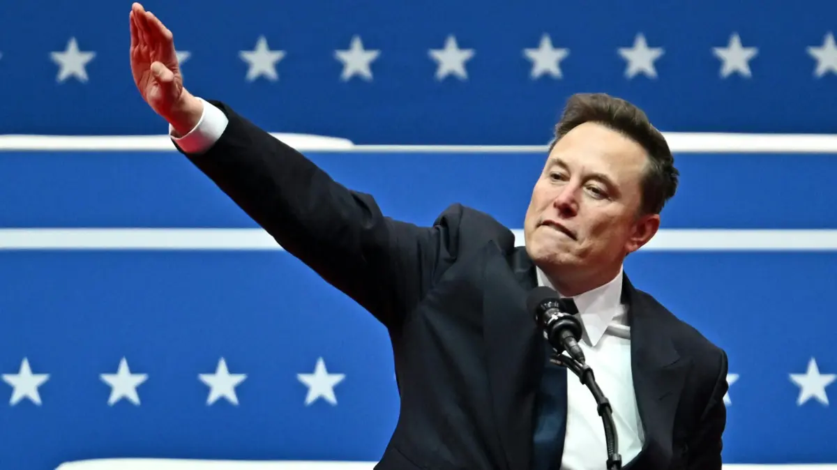 Elon Musk durante a posse de Donald Trump
