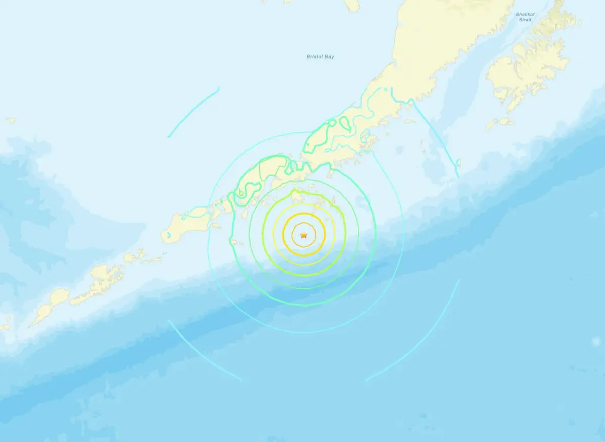 Imagem de contexto do artigo Alerta de tsunami na costa do Alasca (EUA) após sismo de magnitude 7,3