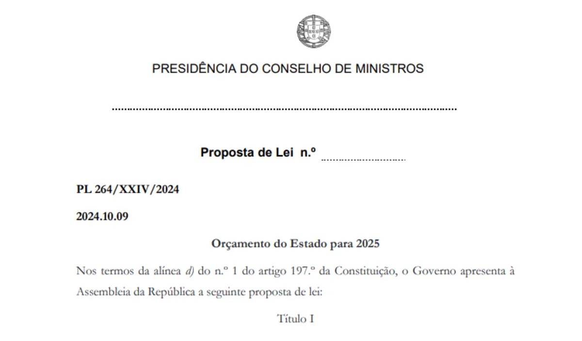 Imagem de contexto do artigo Conheça aqui a proposta de lei do Orçamento do Estado para 2025