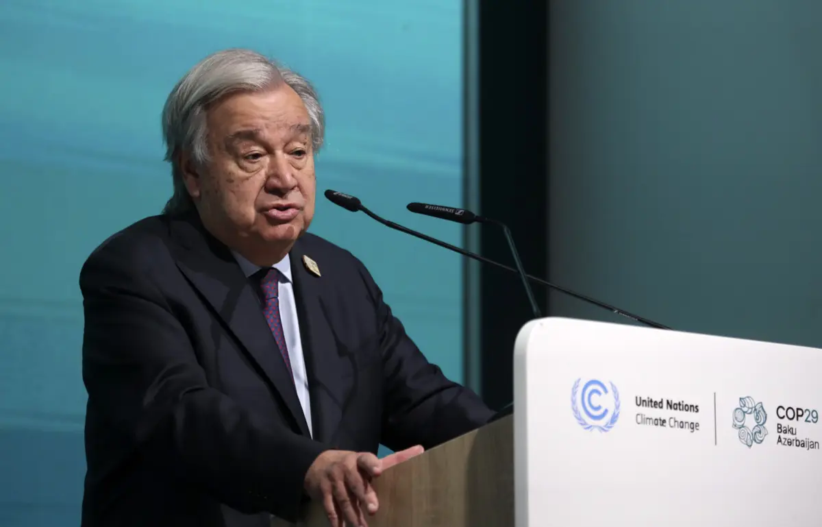 Imagem de contexto do artigo COP29. Guterres diz que acordo é "essencial", mas esperava "mais ambição"