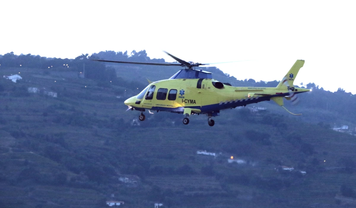Imagem de contexto do artigo "Extraordinária coincidência." Helicóptero do INEM inoperacional no primeiro dia em que serviço é dado como a 100%