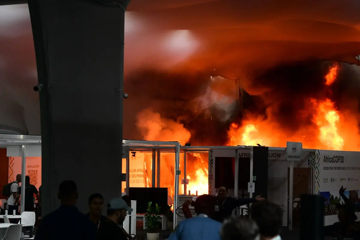 Imagem de contexto do artigo Treze pessoas assistidas por inalação de fumo após incêndio na COP30