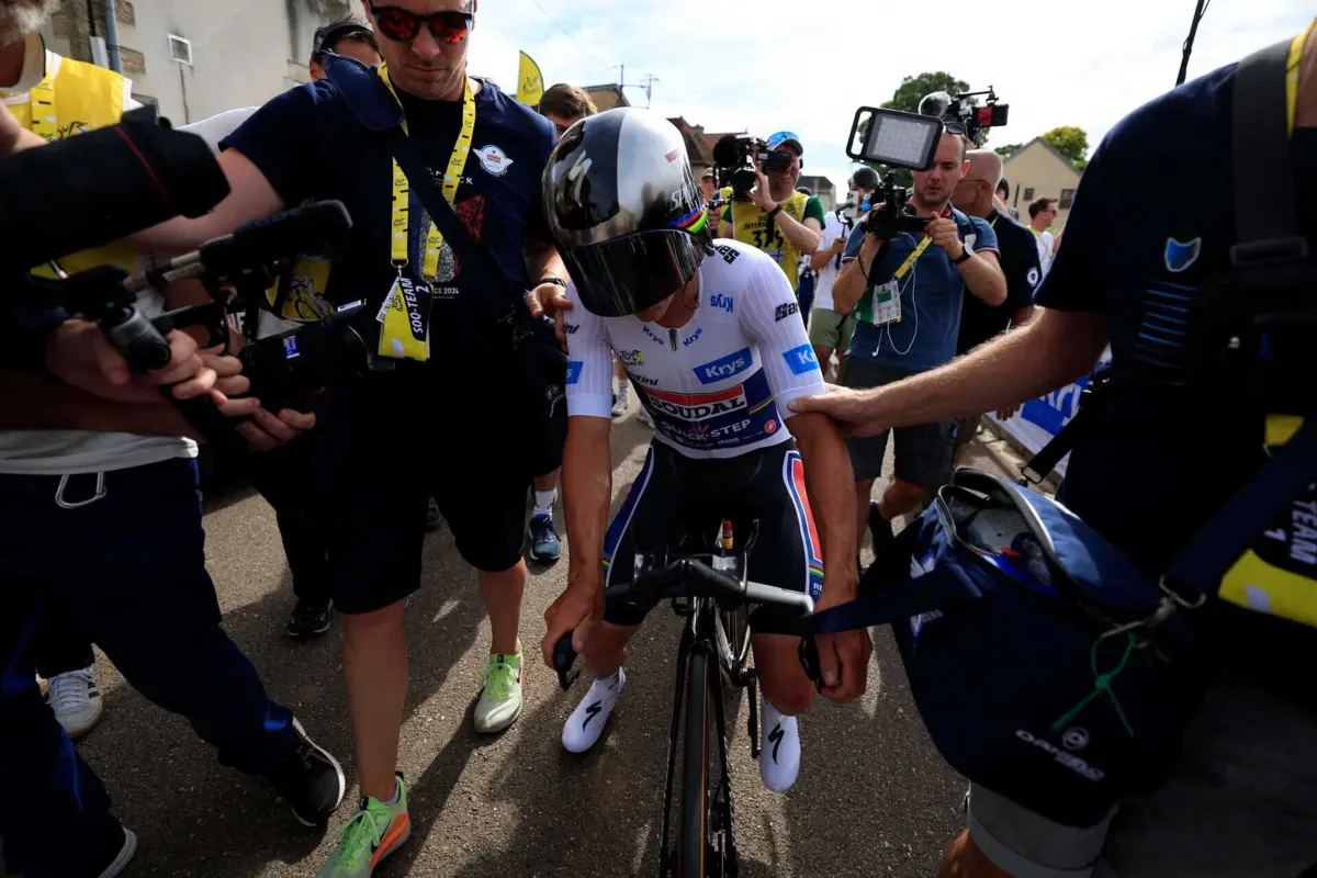 O ciclista belga Remco Evenepoel