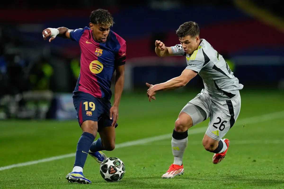 Imagem de contexto do artigo Sonho europeu do Benfica fica em Barcelona ao ritmo de Raphinha e Yamal. Veja os golos