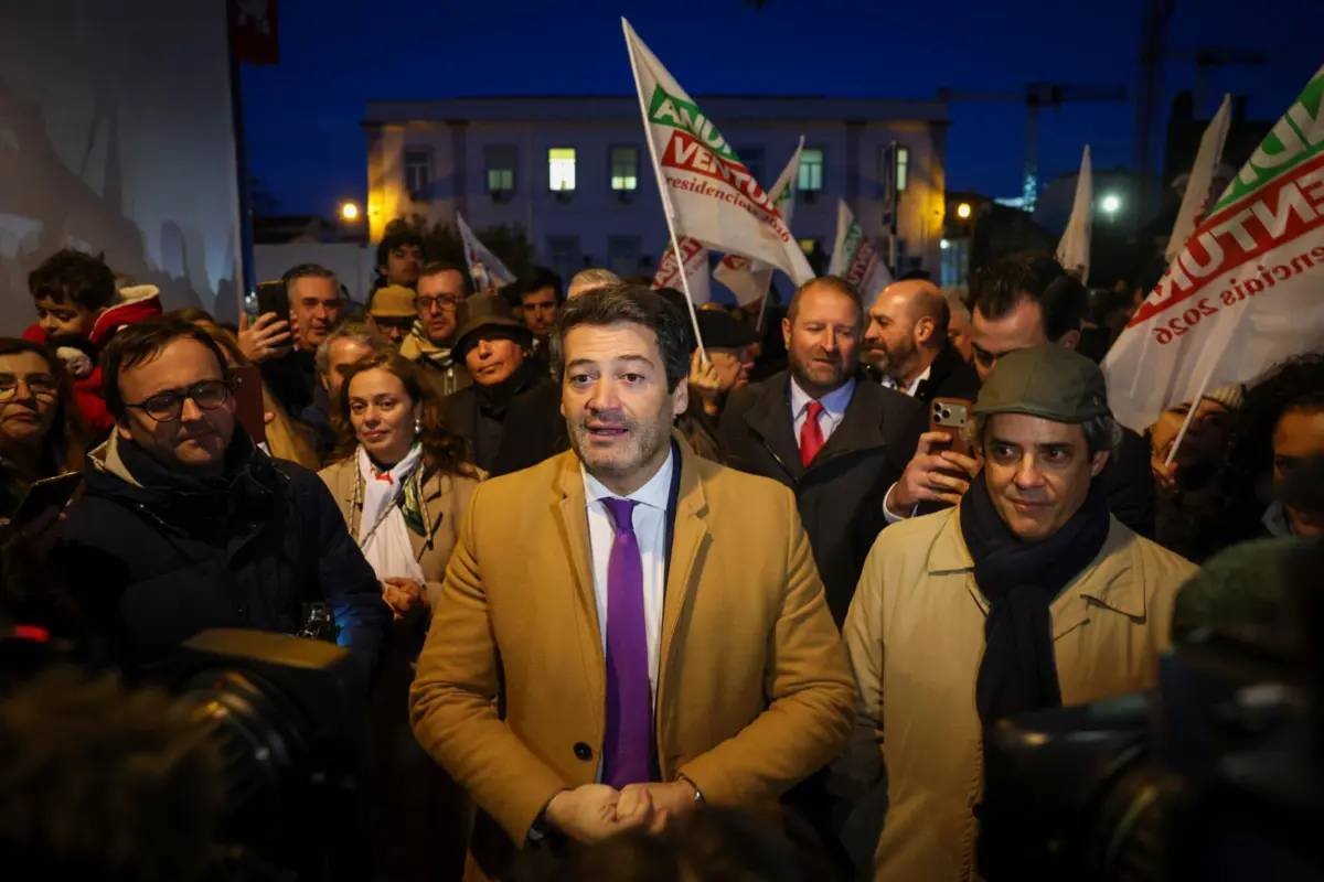 O candidato à Presidência da República, André Ventura