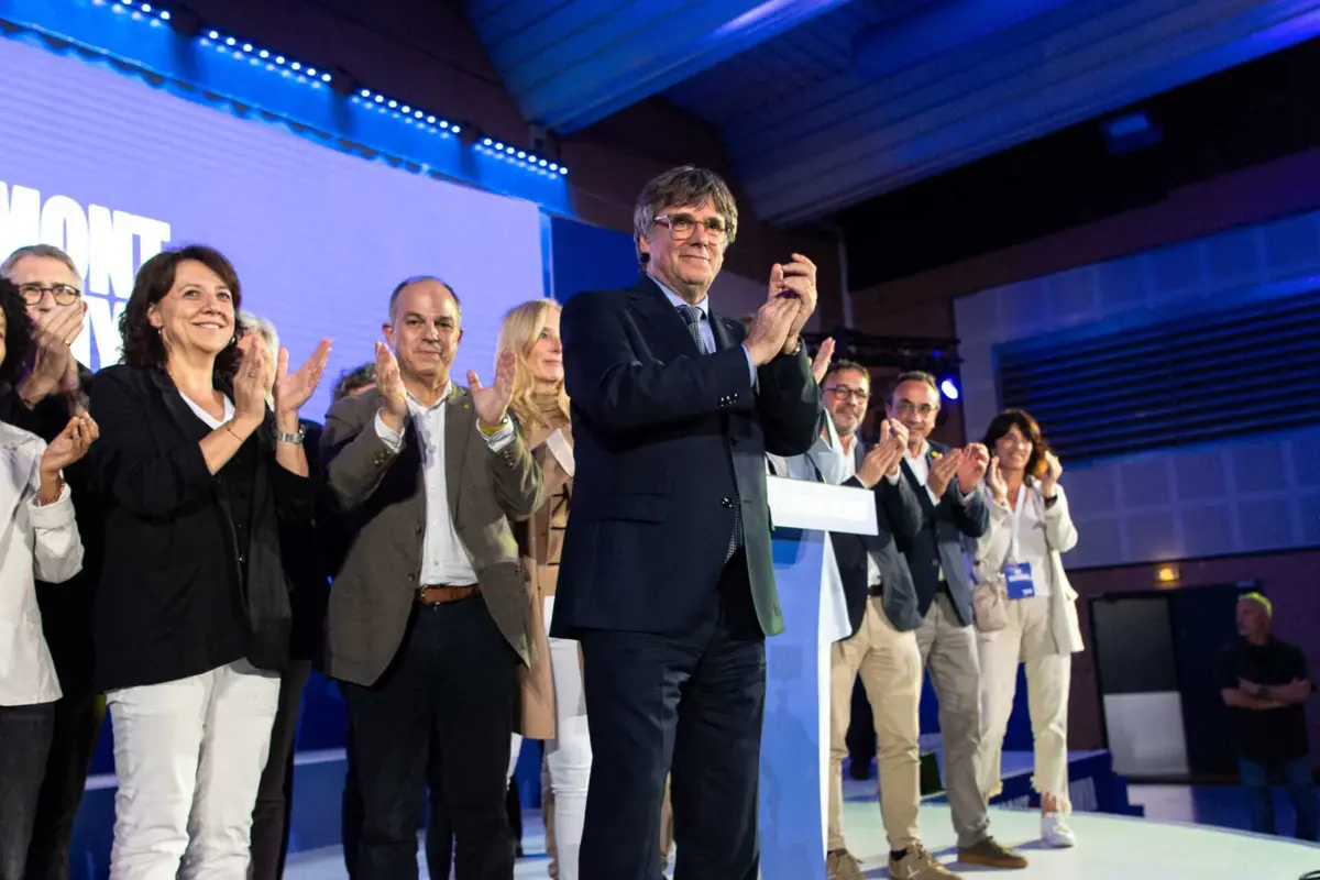 O líder do Juntos pela Catalunha, Carles Puigdemont
