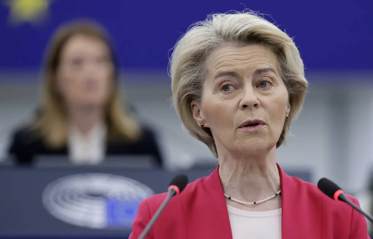 Imagem de contexto do artigo Von der Leyen critica moção de censura oriunda de "mundo de conspirações"