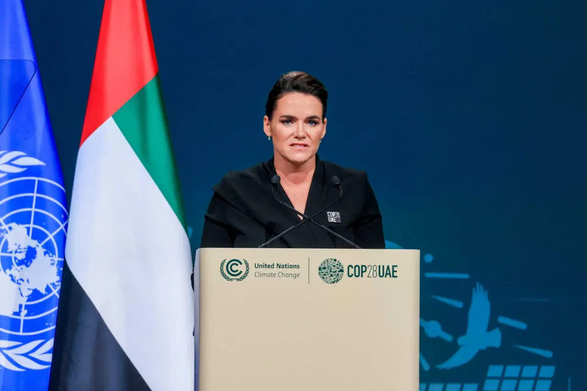 A Presidente da Hungria, Katalin Novák