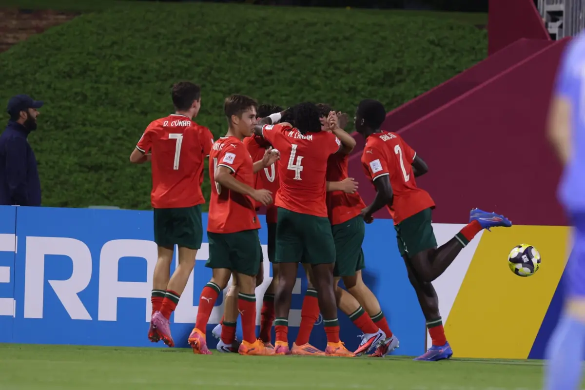 Imagem de contexto do artigo Portugal vence Suíça e está nas meias-finais do Mundial sub-17