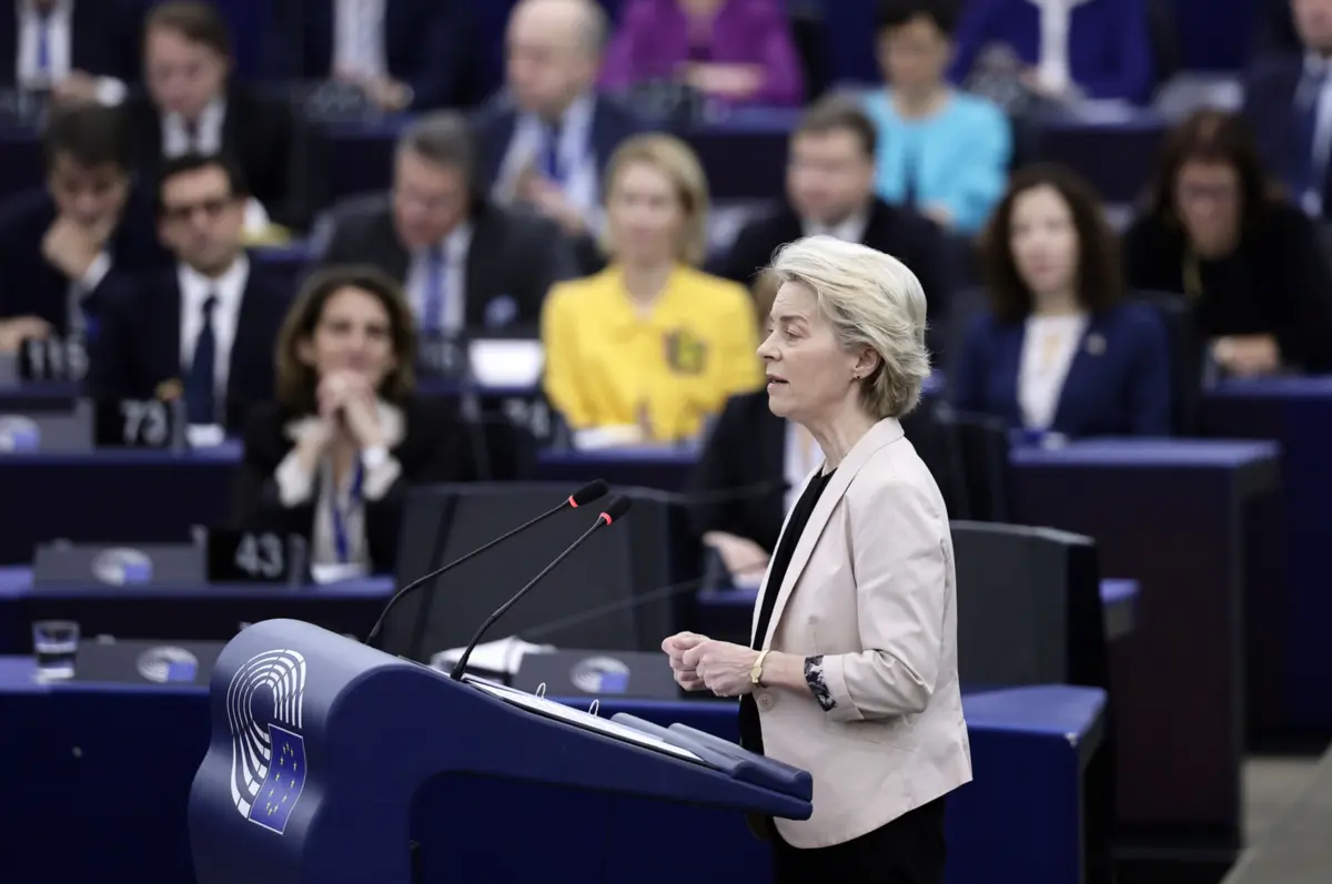 A presidente da Comissão Europeia, Ursula von der Leyen