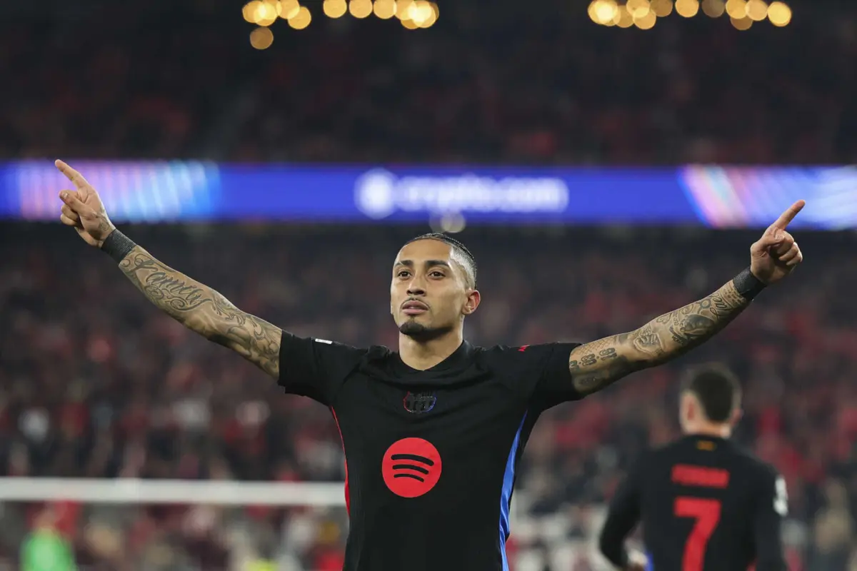 O jogador do Barcelona Raphinha