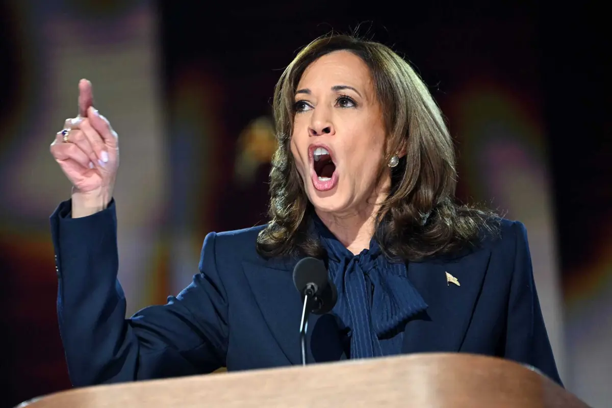 A candidata democrata à presidência dos EUA, Kamala Harris