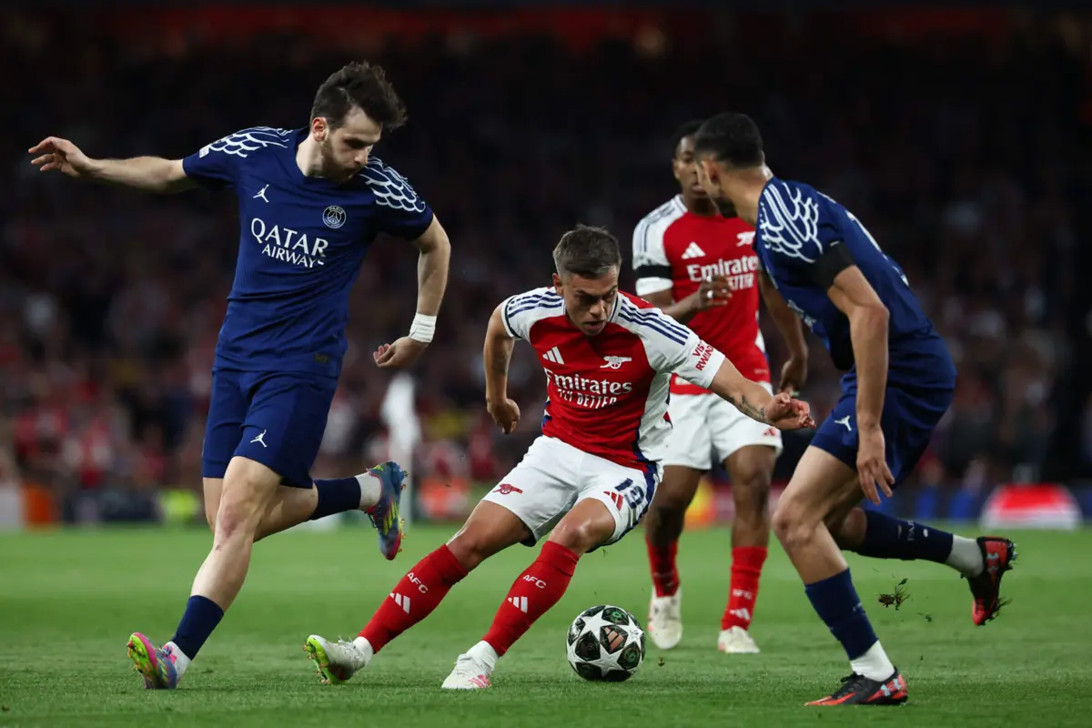 Imagem de contexto do artigo Paris Saint-Germain vence Arsenal em Londres na Liga dos Campeões. Veja o golo